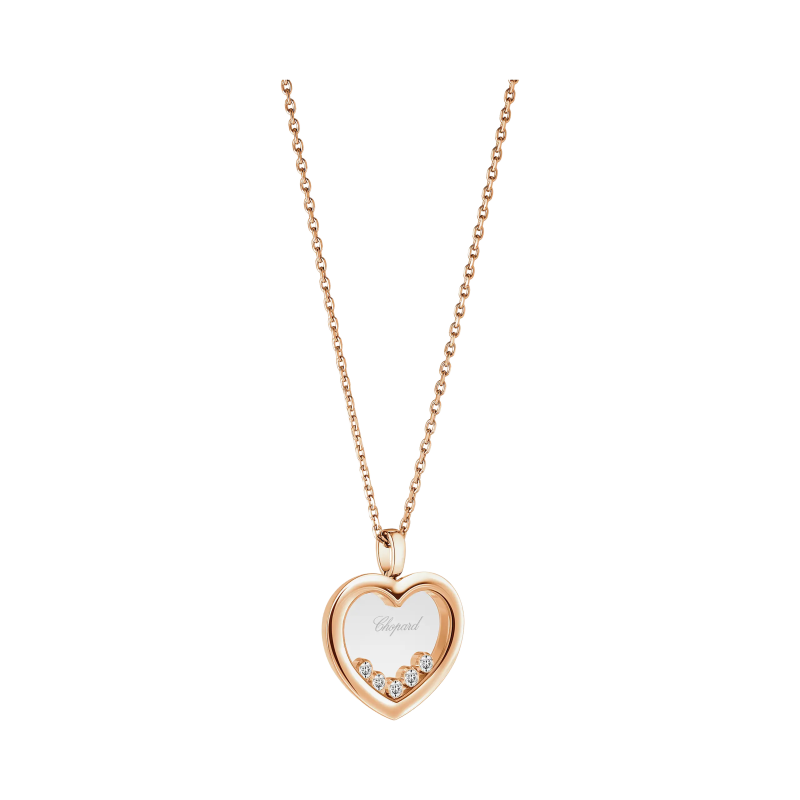 Chopard | CHOPARD - CIONDOLO HAPPY DIAMONDS ICONS IN ORO ROSA ETICO, DIAMANTI - 79A039-5001 (2)