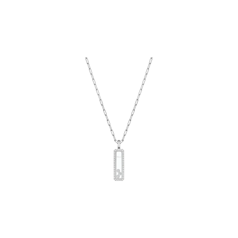 Chopard | CHOPARD - COLLANA HAPPY DIAMONDS ICONS CON PENDENTE IN ORO BIANCO ETICO, DIAMANTI - 79A202-1201 (1)