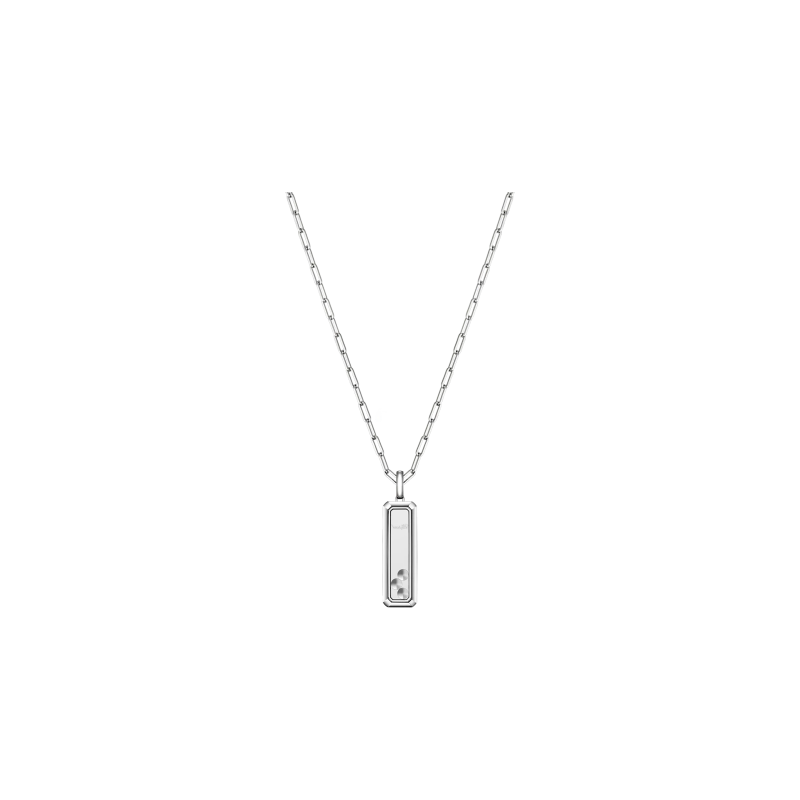 Chopard | CHOPARD - COLLANA HAPPY DIAMONDS ICONS CON PENDENTE IN ORO BIANCO ETICO, DIAMANTI - 79A202-1201 (2)