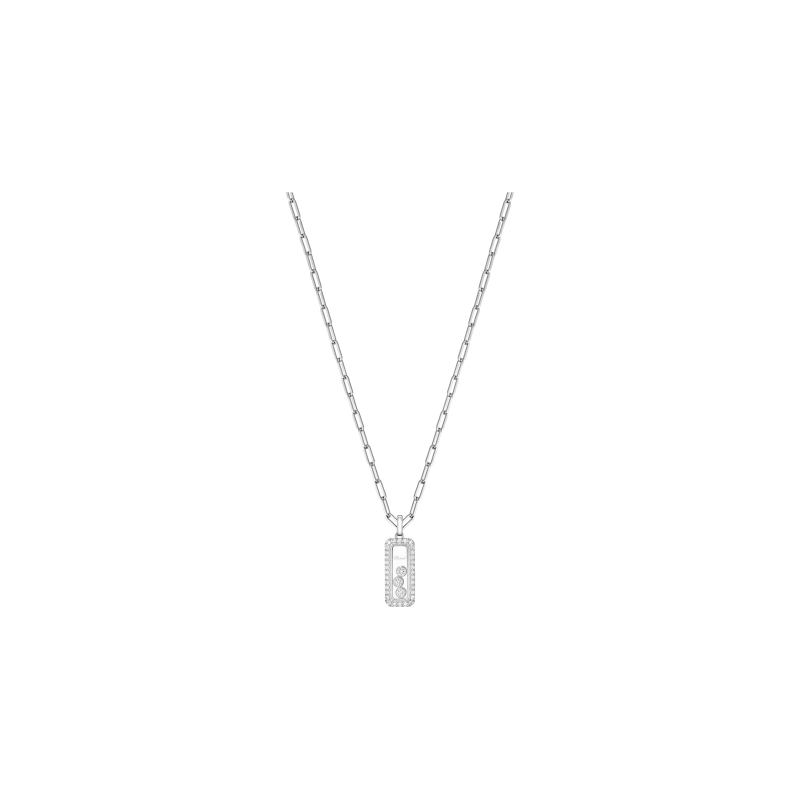 Chopard | CHOPARD - COLLANA HAPPY DIAMONDS ICONS CON PENDENTE IN ORO BIANCO ETICO, DIAMANTI - 79A201-1201 (1)