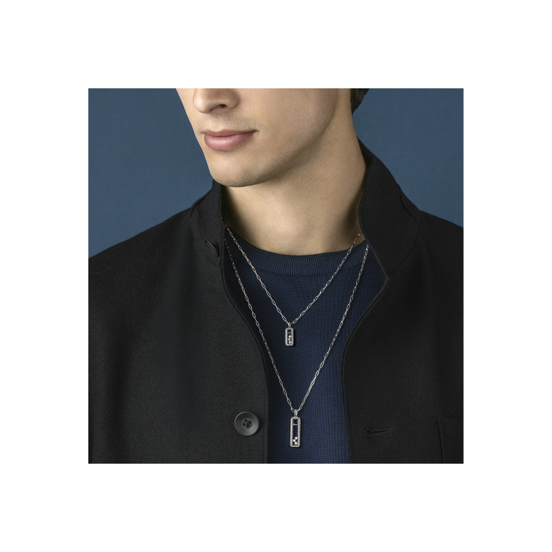 Chopard | CHOPARD - COLLANA HAPPY DIAMONDS ICONS CON PENDENTE IN ORO BIANCO ETICO, DIAMANTI - 79A201-1201 (3)