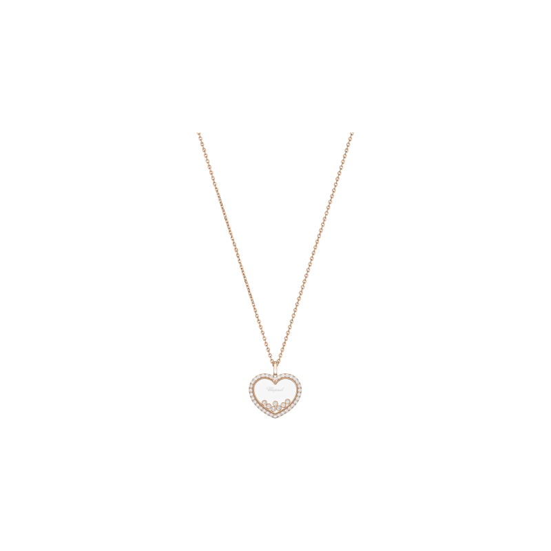 Chopard | CHOPARD - COLLANA HAPPY DIAMONDS CON PENDENTE CUORE IN ORO ROSA ETICO E DIAMANTI - 79A194-5201 (1)