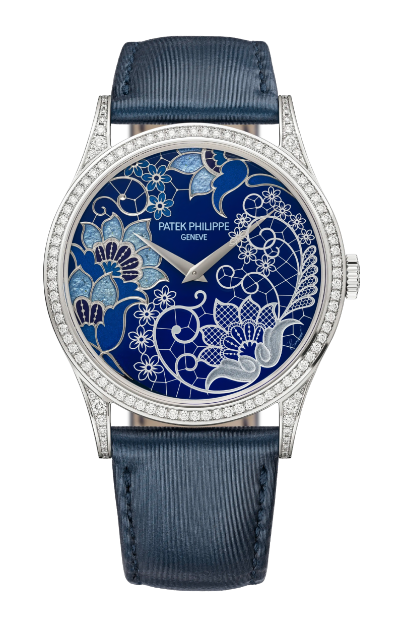 Patek Philippe | RARE HANDCRAFTS, LACEWORK IN BLUE, AUTOMATICO - LIMITED EDITION - 5077/100G-080 (1)