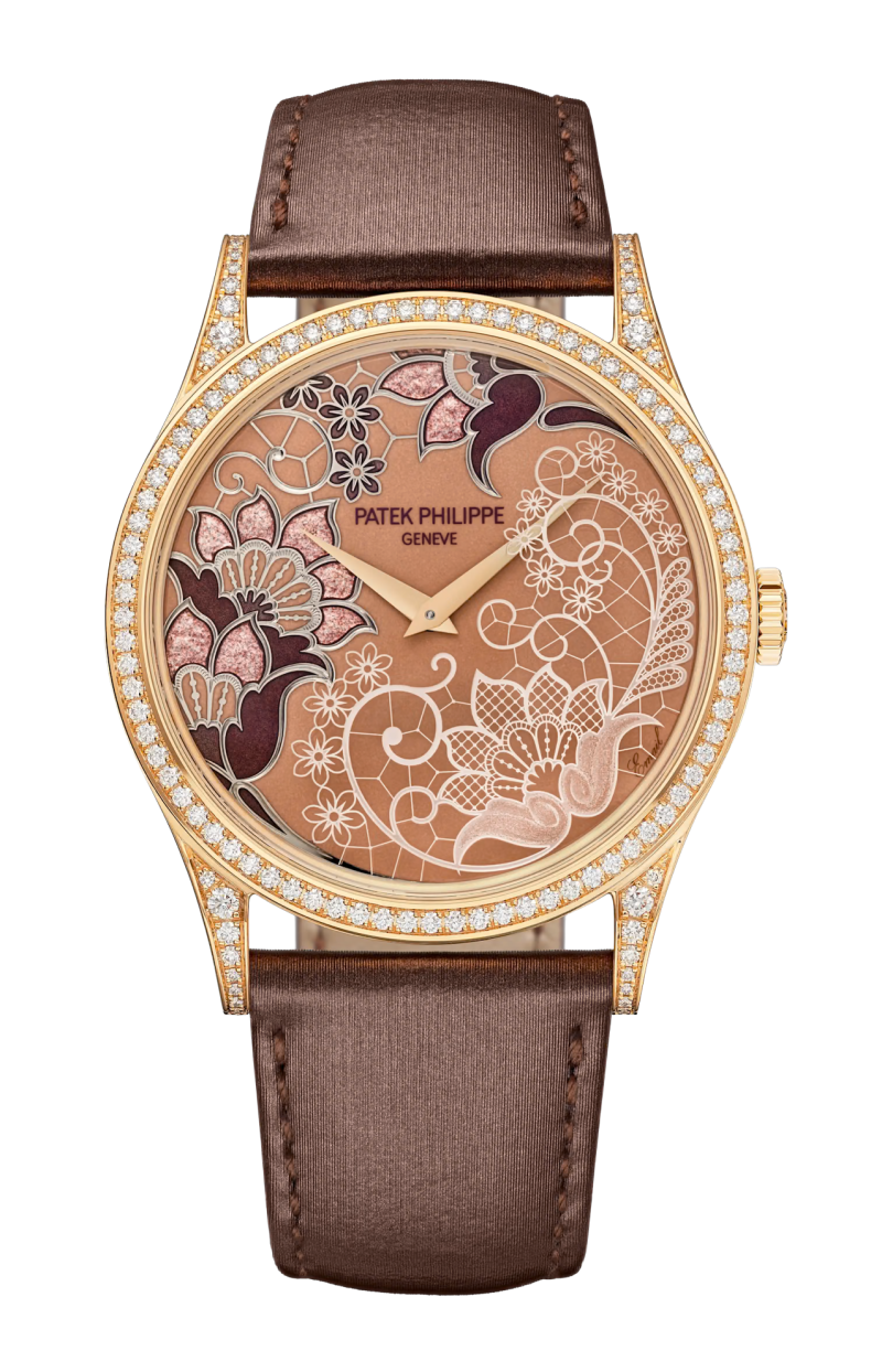 Patek Philippe | RARE HANDCRAFTS, LACEWORK IN PINK, AUTOMATICO - LIMITED EDITION - 5077/100R-069 (1)