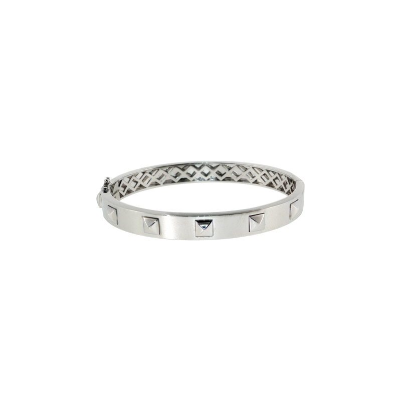 Bartorelli Italian Jewels | BRACCIALE RIGIDO PIRAMIDI IN ORO BIANCO - BRPIROB (1)